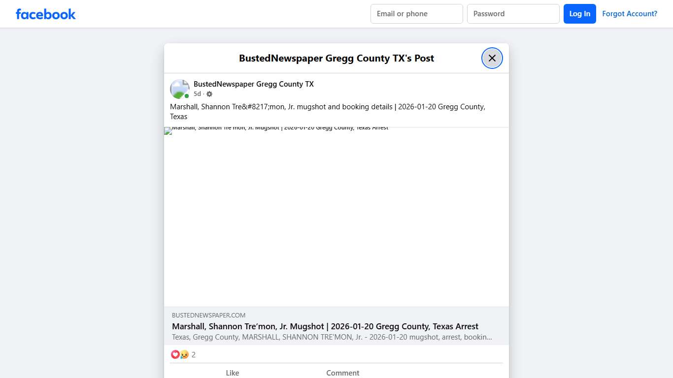 Marshall, Shannon... - BustedNewspaper Gregg County TX Facebook